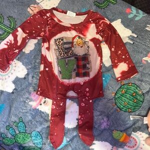 Festive Red LOVE Baby Onesie